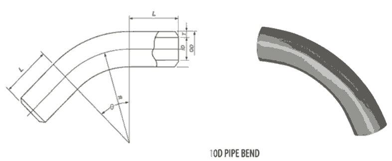 ASME B16.9 Buttweld 10D Elbow