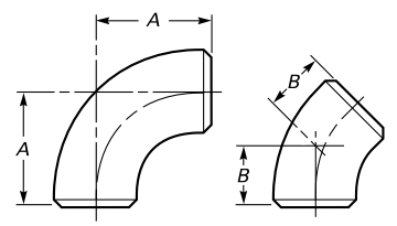 ASME B16.9 Buttweld 3D Elbow