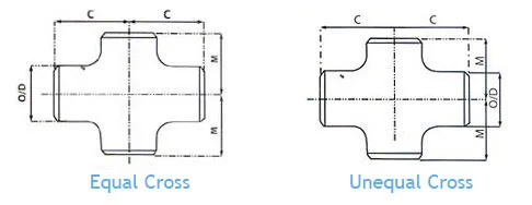 ASME B16.9 Buttweld Cross