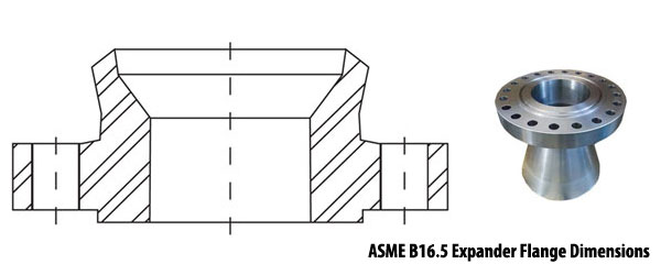ASME/ANSI B16.5, B16.47 Expander Flange Dimensions