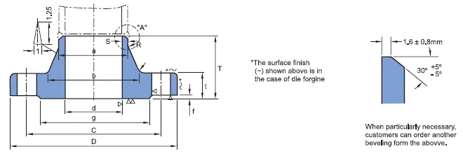 JIS B2220 30K Flange Dimensions