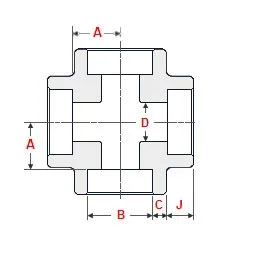 ASME B16.11 Socket Weld Cross