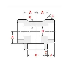 ASME B16.11 Socket Weld Tee