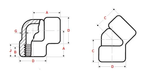 ASME B16.11 Threaded (90°/45°) Elbows